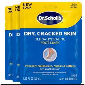Dr. Scholl's Dry, Cracked Skin Ultra-Hydrating Foot Mask, Intensely 3 Pk, 1 Pc..